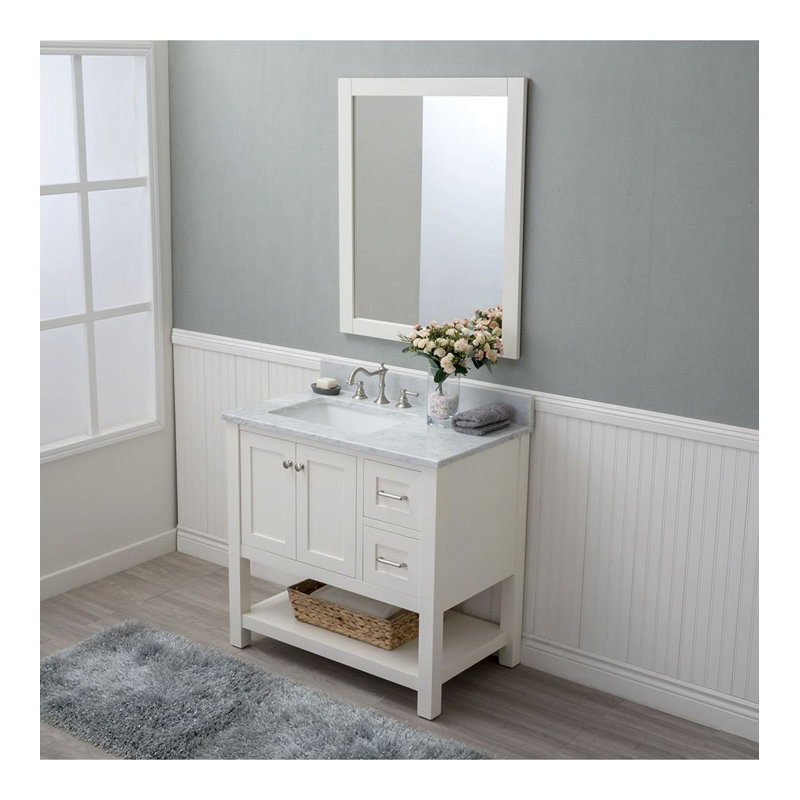 Charlton Home® Daughtry 36" Single Bathroom Vanity Set with Mirror